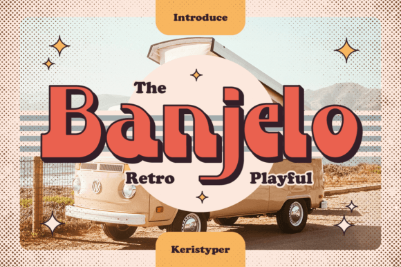 Banjelo Font: Retro-Vintage Display Fonts for Small Business Branding