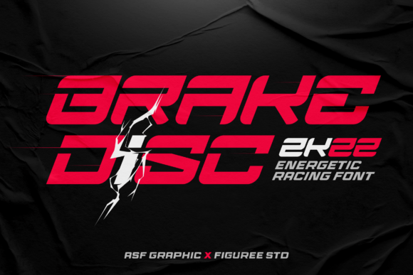 Brake Disc Font for Racing & Automotive Branding