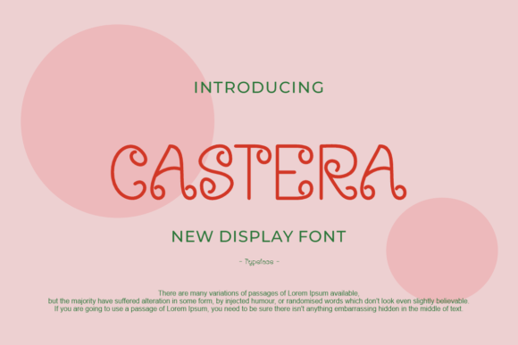 Castera Display Font for Handmade Creatives