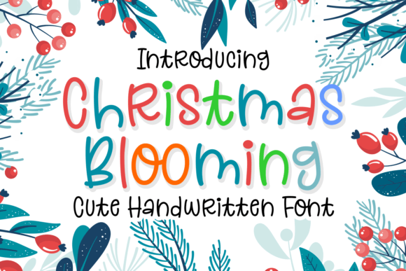 Christmas Blooming Handwritten Display Font