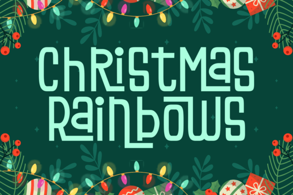 Christmas Rainbows Font for Festive Branding Projects