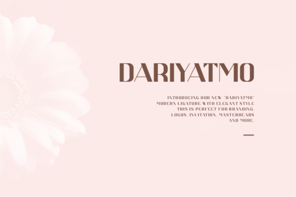 Dariyatmo Display Font for Modern Digital Branding