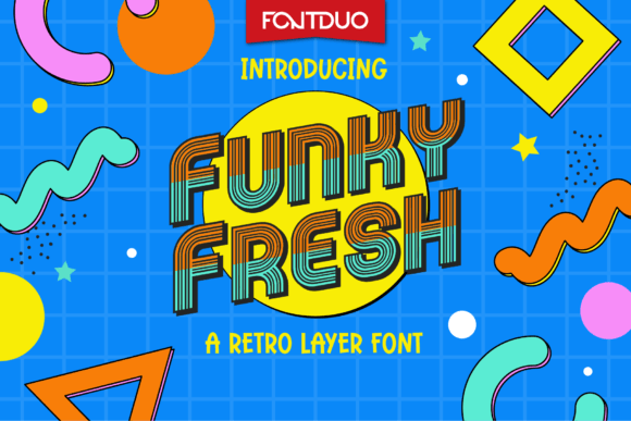 Funky Fresh Font: Retro Layer Display Fonts for Bold Branding