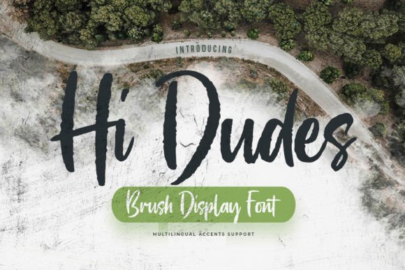 Hi Dudes Brush Display Font for Handmade Creators