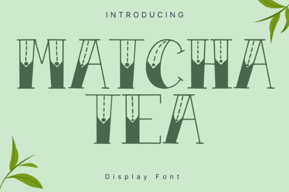 Matcha Tea Font for Fresh, Adorable Display Typography