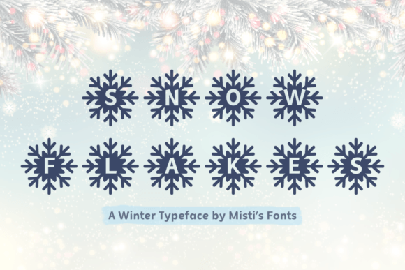 Mf Snowflakes Winter Typeface for Festive Campaigns