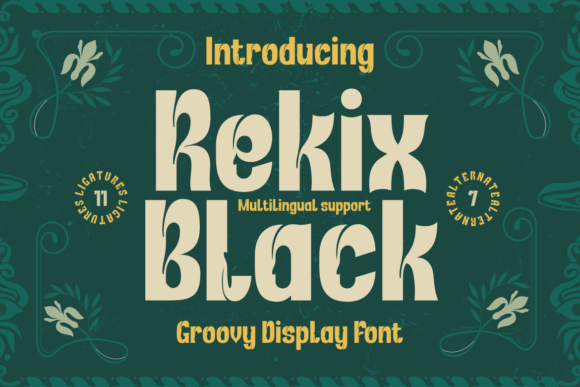 Rekix Black: A Bold, Whimsical Display Font for Modern Design