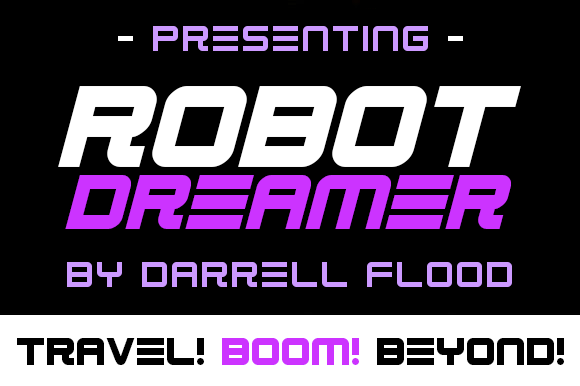 Robot Dreamer: A Neon-Style Display Font for Bold Brand Identity