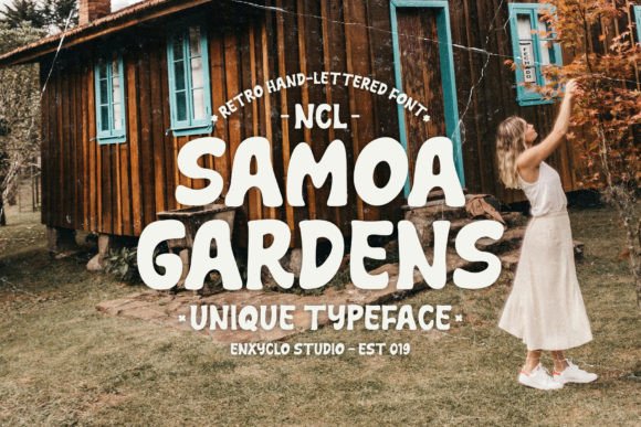 Samoa Gardens: A Hand-Lettered Retro Display Font for Scroll-Stopping Brand Content