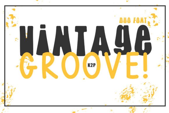 Vintage Groove Duo: A Retro Display Font for Real Branding