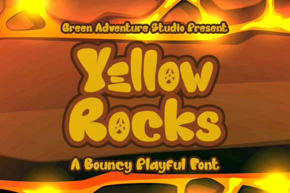 Yellow Rocks Display Font for Bold Brand Campaigns